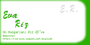 eva riz business card